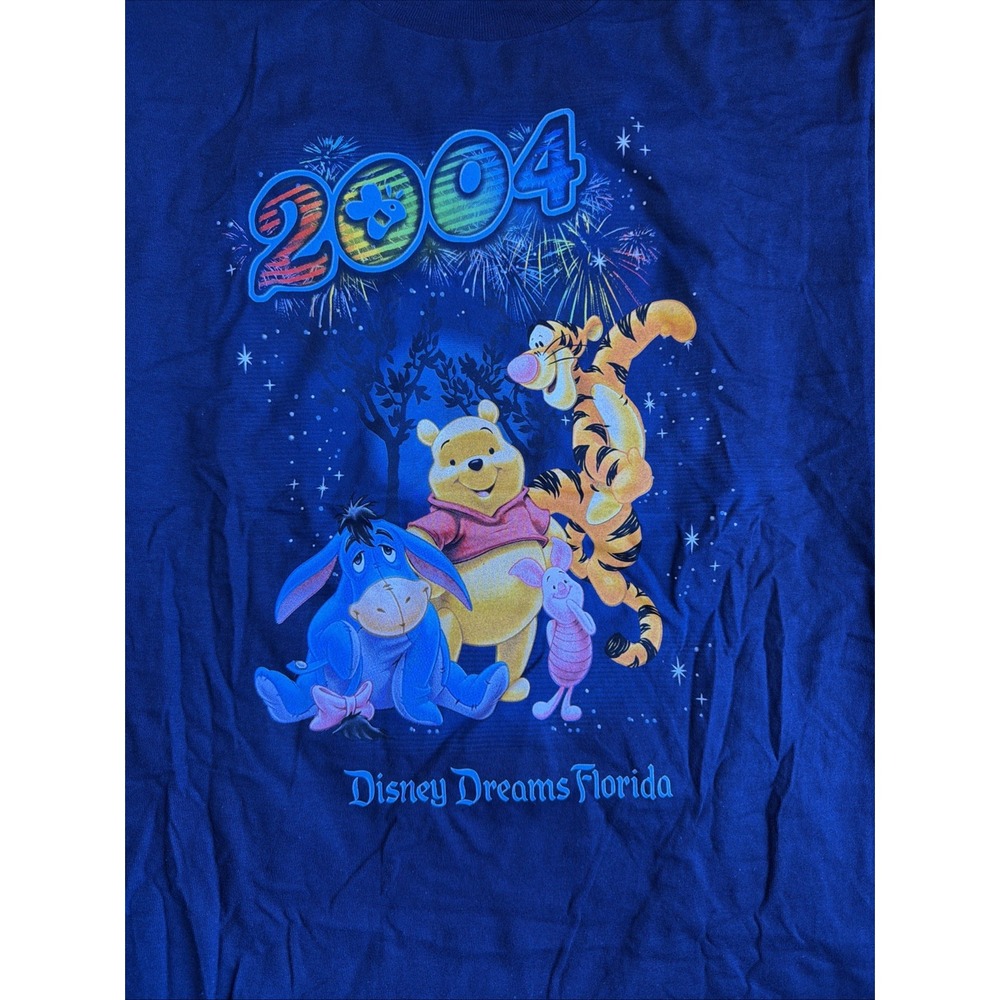 Vintage Disney Dreams Florida T-Shirt Blue 2004 Mickey Mouse Y2K Size Youth  XL